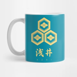 Azai Clan kamon with text Mug